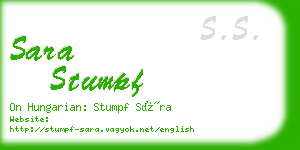 sara stumpf business card